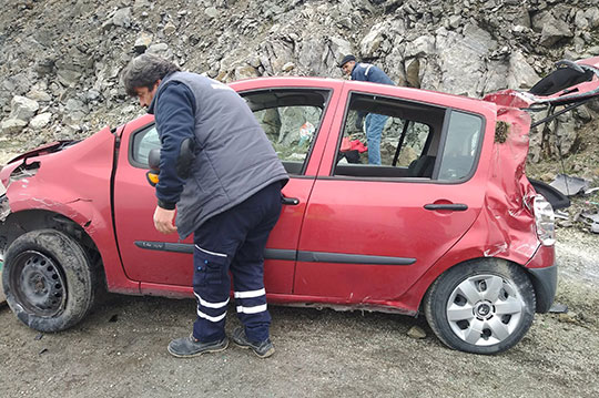 Bu araçtan sağ kurtuldular, durumları iyi...