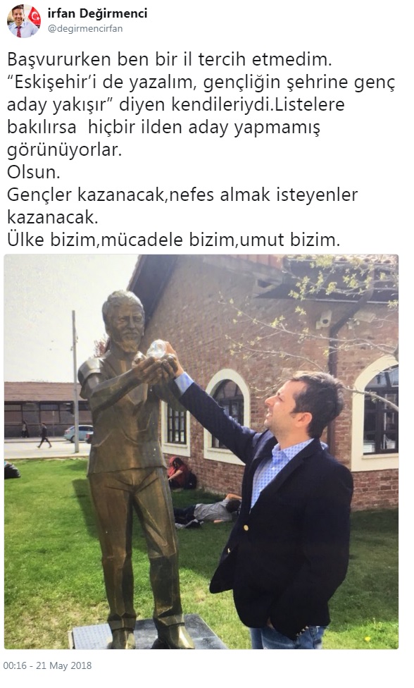 İRFAN DEĞİRMENCİ'DEN İLK AÇIKLAMA