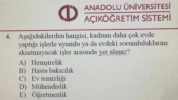 Anadolu Üniversitesi'nden tartışmalı soru açıklaması