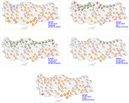 Eskişehir hava durumu 24.9.2018