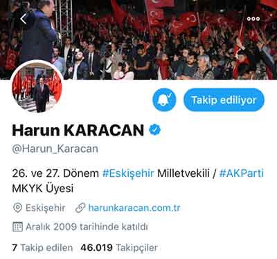harun karacan twitter hesabı