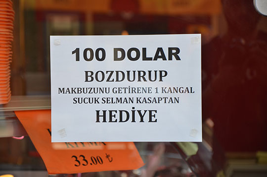 Eskişehir'de 100 dolar bozdurana bedava sucuk