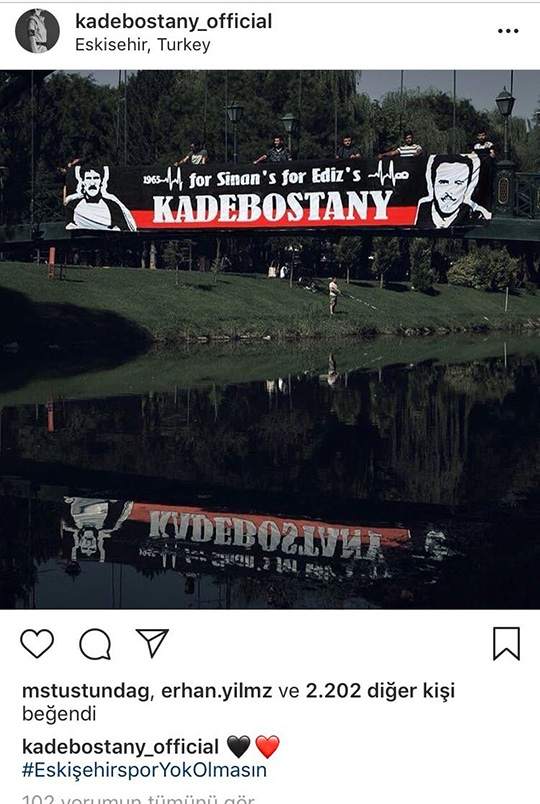 Eskişehirspor, KADEBOSTANY, destek, #eskişehirsporyokolmasın
