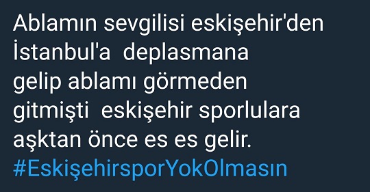 #EskişehirsporYokOlmasın
