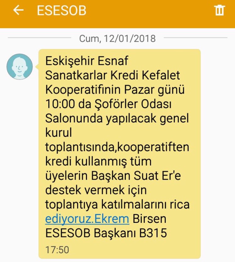 Tüm bunlar, seçim sırasında açık oylamaya katılan ve her türlü baskıya rağmen Suat Er’e oy vermeyen üyelerin fişlenmesi anlamına geliyor.