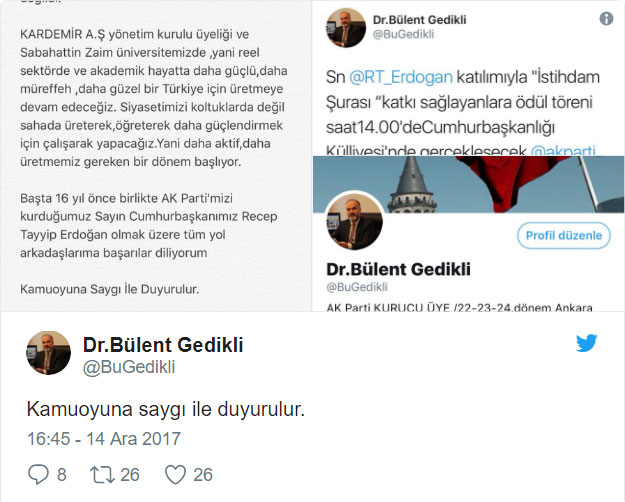 bülent gedikli kimdir?