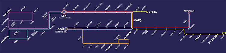 Eskişehir tramvay sefer saatleri durak haritası