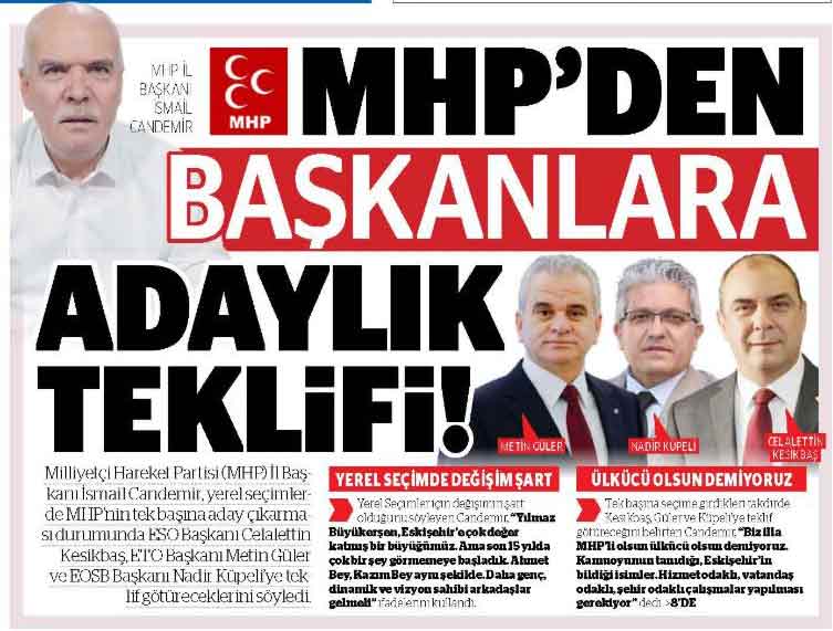 İsmail Candemir MHP Eskişehir 01 08 2023