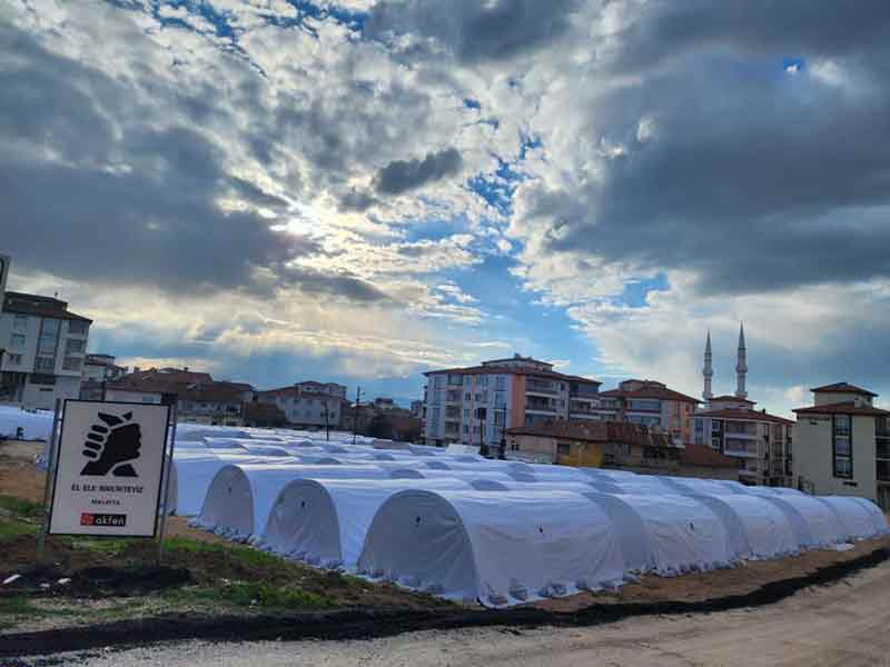 Akfen Holding Malatya’da yeni çadır kentler kuruyor 5.04.2023