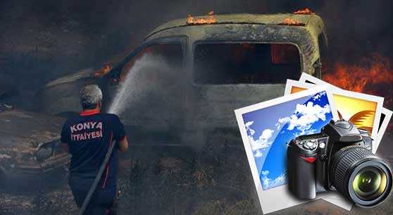 70 ARAÇ YANARAK KÜL OLDU