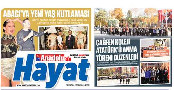 Anadolu'da Hayat ekimizde bu hafta: 12 Kasım 2022