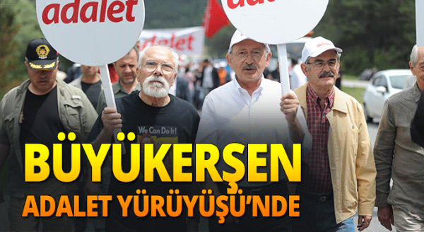 Büyükerşen 'Adalet Yürüyüşü'na katıldı