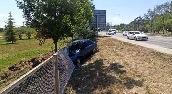 Eskişehir’de görenleri şaşırtan kaza! Düz yolda giderken...