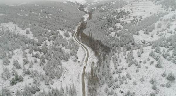 Eskişehir’de kartpostallık kar manzaraları