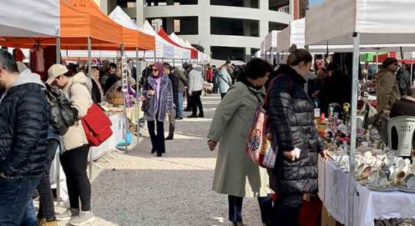 Eskişehir'de kış sıcağının tadını orada çıkardılar