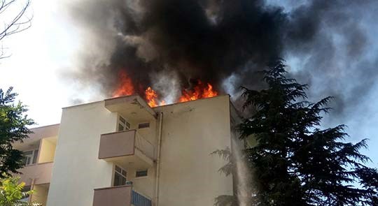 Eskişehir'de korkutan yangın