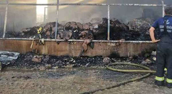 Eskişehir'de o fabrikada büyük yangın!