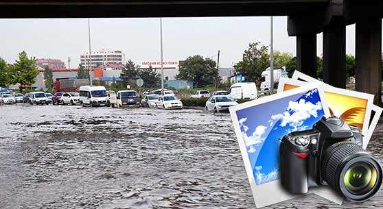 Eskişehir'de yağış trafiği felç etti