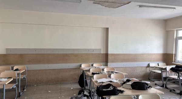 Eskişehir'deki o okulun tavanı ders sırasında çöktü: 4 yaralı!