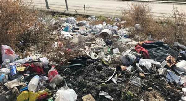 Eskişehir'in göbeğinde çöp dağı!