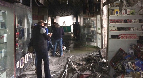 Esnaf Sarayı yangınında büyük zarar