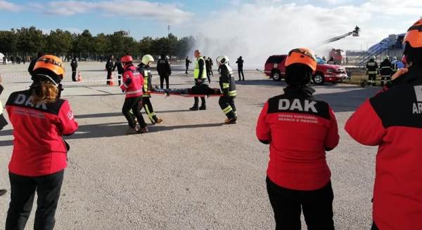 Hasan Polatkan Hava Alanı’nda acil durum tatbikatı
