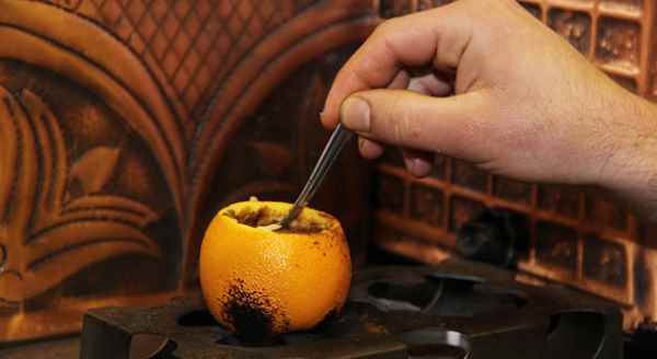 İşte portakal içinde Türk kahvesi