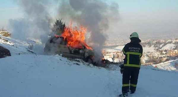 Park halinde alev alev yandı