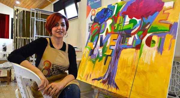 Sanat Çalıştayında eserler şekilleniyor