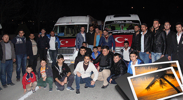 ŞEHİDİN BABA OCAĞINA TAZİYE KONVOYU