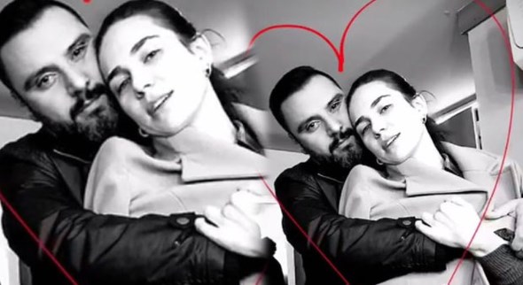 Sette üşüyen sevgilisini sarılarak ısıttı