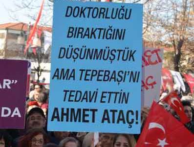 Vatandaşların Ahmet Ataç pankartları dikkat çekti