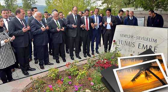 YUNUS EMRE KABRİ BAŞINDA ANILDI