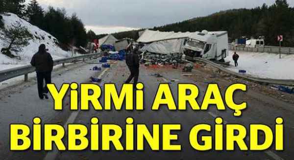 Zincirleme kazada 18 kişi yaralandı