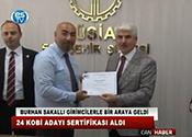 24 KOBİ ADAYI SERTİFİKA ALDI 