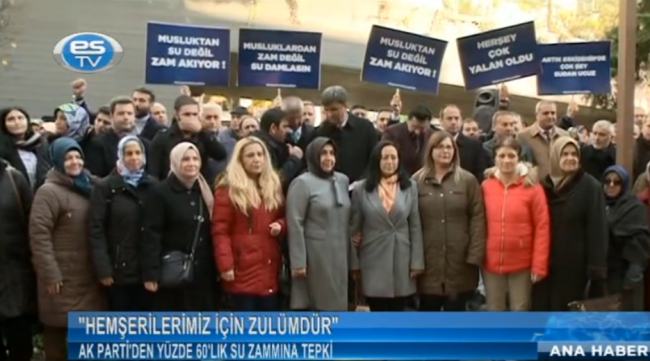 AK PARTİ'DEN YÜZDE 60'LIK SU ZAMMINA TEPKİ