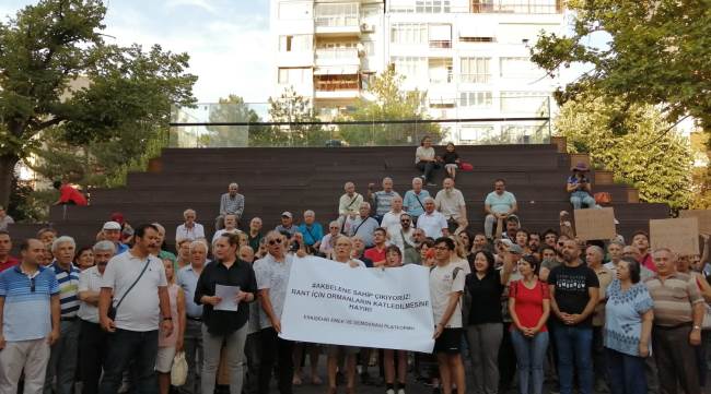 AKBELEN’DE AĞAÇ KESİMİNE TEPKİ