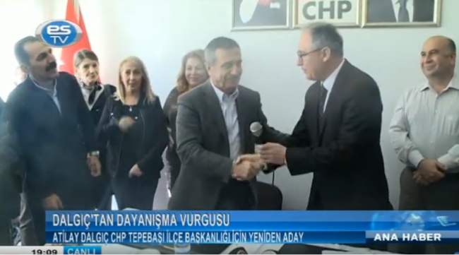 ATİLAY DALGIÇ CHP TEPEBAŞI İLÇE BAŞKANLIĞI İÇİN YENİDEN ADAY