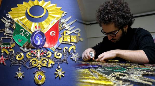 Bakır telle’Osmanlı arması