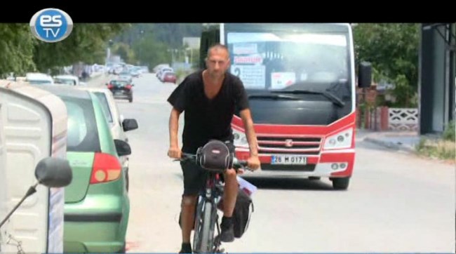 Bisikletle Danimarka'dan Eskişehir'e geldi