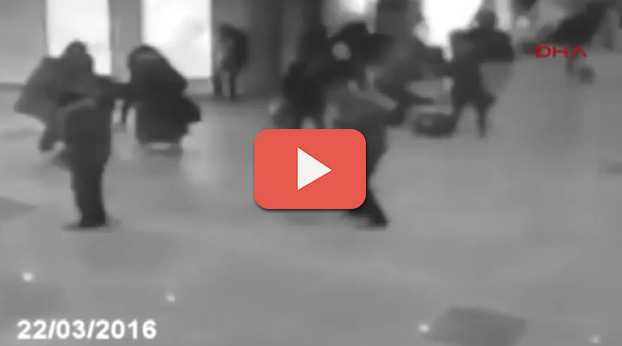 BRÜKSEL'DE PATLAMA ANI