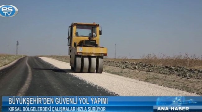 Büyükşehir'den güvenli yol yapımı