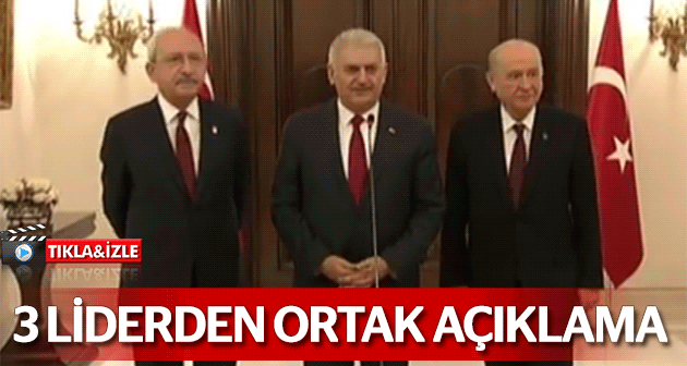 Çankaya Köşkü'nde 3 lider buluştu