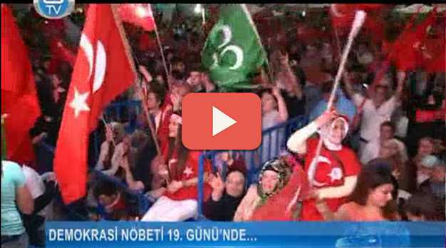 Demokrasi nöbetinde 19'ncu gün