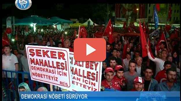 Demokrasi nöbetinde 9'ncu gün