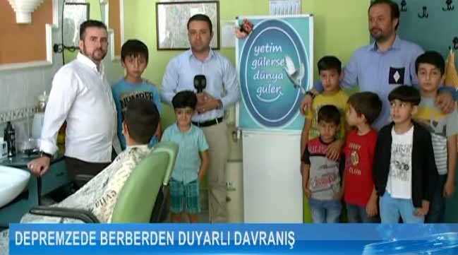 Depremzede berberden duyarlı davranış