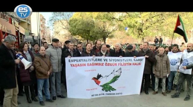 Eskişehir'de Adalar'da Kudüs protestosu