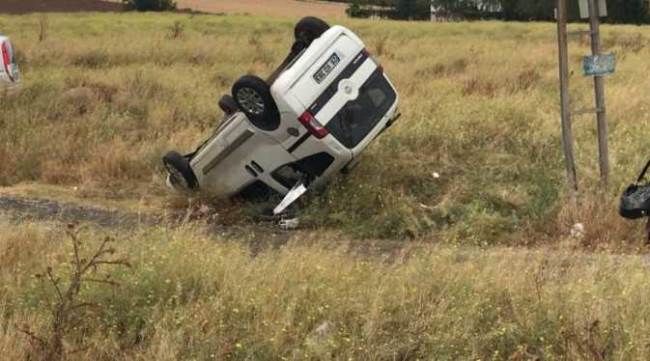 Eskişehir'de feci kaza! Takla attı...