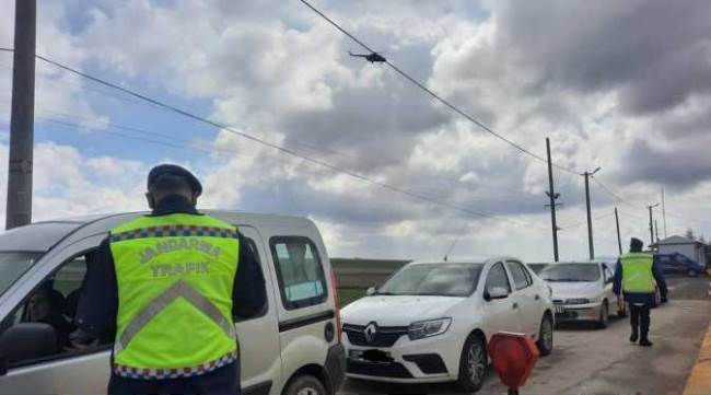 Eskişehir’de helikopter destekli trafik denetimi