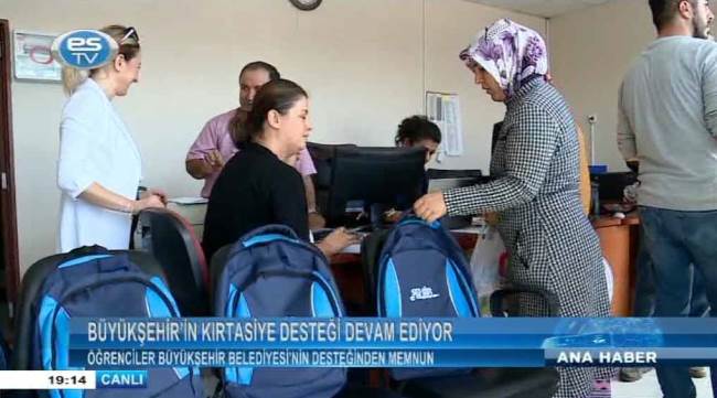 Eskişehir'de kırtasiye desteği devam ediyor
